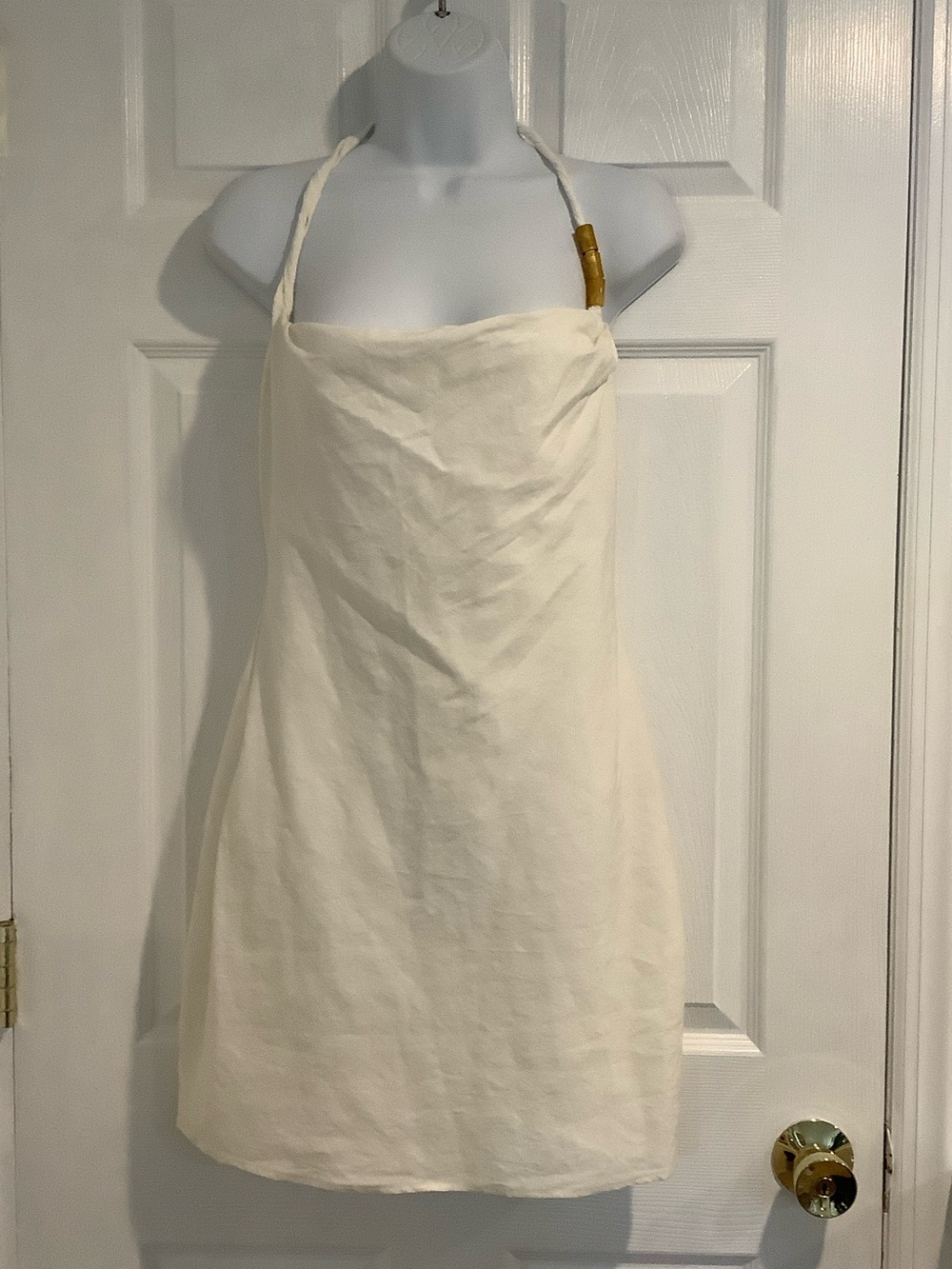 Zara Cream Halter Mini Dress
